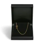 Goldkette als Panzerkette flach in Gelbgold 750 / 18 Karat, 40 cm lang, 1.2 mm breit, Gewicht ca. 2.2 g.