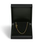 Goldkette als Panzerkette flach in Gelbgold 585 / 14K, 40 cm lang, 1,2 mm breit, Gewicht ca. 2.1 g.