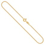 Goldkette als Panzerkette flach in Gelbgold 585 / 14K, 36 cm lang, 1,4 mm Breit, Gewicht ca. 2.3 g.