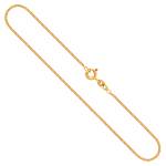 Goldkette als Panzerkette flach in Gelbgold 375 / 9K, 40 cm lang, 1,4 mm breit, Gewicht ca. 2.3 g.