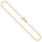 Goldkette als Panzerkette flach in Gelbgold 585 / 14K, 80 cm lang, 1,6 mm breit, Gewicht ca. 6.6 g.
