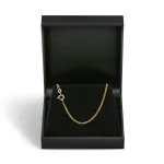 Goldkette als Panzerkette flach in Gelbgold 333 / 8K, 60 cm lang, 1,7 mm breit, Gewicht ca. 4.9 g.
