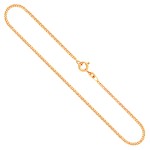 Goldkette als Panzerkette flach in Gelbgold 375 / 9K, 42 cm lang, 1,7 mm breit, Gewicht ca. 3.6 g.