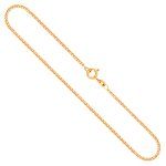 Goldkette als Panzerkette flach in Gelbgold 375 / 9K, 55 cm lang, 1,7 mm breit, Gewicht ca. 4.8 g.