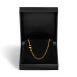 Goldkette als Panzerkette flach 1.1 Höhe in Gelbgold 750 / 18 Karat, 40 cm lang, 2.4 mm breit, Gewicht ca. 9,1 g.