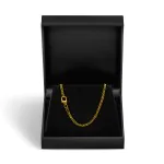 Goldkette als Panzerkette flach 1.1 Höhe in Gelbgold 375 / 9K, 55 cm lang, 2,4 mm breit, Gewicht ca. 8.9 g.