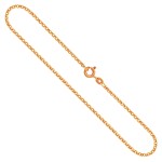 Goldkette als Erbskette in Gelbgold 585 / 14K, 36 cm lang, 2 mm breit, Gewicht ca. 4.2 g.