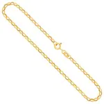 Goldkette als Erbskette in Gelbgold 585 / 14K, 70 cm lang, 2,5 mm breit, Gewicht ca. 13.2 g.