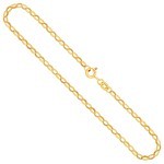 Goldkette als Erbskette in Gelbgold 585 / 14K, 45 cm lang, 2,5 mm breit, Gewicht ca. 8.5 g.