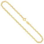 Goldkette als Erbskette in Gelbgold 585 / 14K, 60 cm lang, 2,5 mm breit, Gewicht ca. 11.1 g.