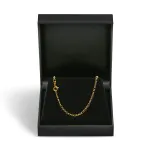 Goldkette als Erbskette in Gelbgold 585 / 14K, 90 cm lang, 2,5 mm breit, Gewicht ca. 17 g.