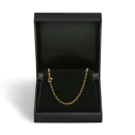 Goldkette als Erbskette in Gelbgold 585 / 14K, 100 cm lang, 2,5 mm breit, Gewicht ca. 19 g.