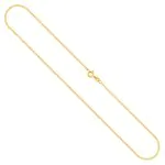 Goldkette als Achterkette in Gelbgold 585 / 14K, 50 cm lang, 1,3 mm breit, Gewicht ca. 2.4 g.