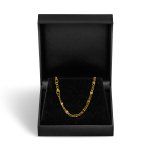 Goldkette als Panzerstegkette in Gelbgold 333 / 8K, 50 cm lang, 3,1 mm breit, Gewicht ca. 4.7 g.