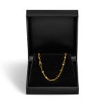 Goldkette als Panzerstegkette in Gelbgold 585 / 14K, 50 cm lang, 3,1 mm breit, Gewicht ca. 5.5 g.