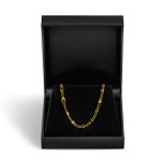 Armband als Panzerstegkette in Gelbgold 585 / 14 K, 18,5 cm lang, 3,1mm breit, Gewicht ca. 2.2 g.