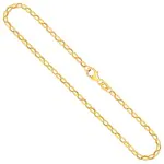 Goldkette als Erbskette in Gelbgold 375 / 9K, 70 cm lang, 2,5 mm breit, Gewicht ca. 5.8 g.