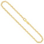 Goldkette als Erbskette in Gelbgold 375 / 9K, 45 cm lang, 2,5 mm breit, Gewicht ca. 3.7 g.