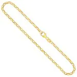 Goldkette als Erbskette in Gelbgold 375 / 9K, 55 cm lang, 2,5 mm breit, Gewicht ca. 4.5 g.
