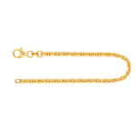 Armband als Ankerkette diamantiert in Gelbgold 333 / 8 Karat, 18.5 cm lang, 2.5 mm breit, Gewicht ca. 5.3