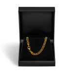 Goldkette als Zwillingspanzerkette in Gelbgold 375 / 9 Karat, 45 cm lang, 4.8 mm breit, Gewicht ca. 6.6 g.