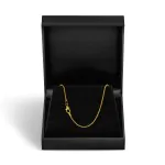 Goldkette als Schlangenkette in Gelbgold 375 / 9 Karat, 75 cm lang, 1.2 mm breit, Gewicht ca. 5.9 g.