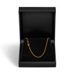 Goldkette als Schlangenkette in Gelbgold 750 / 18K, 42 cm lang, 1,4 mm breit, Gewicht ca. 4.4 g.