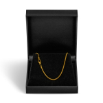 Goldkette als Schlangenkette in Gelbgold 585 / 14K, 38 cm lang, 1,4 mm breit, Gewicht ca. 3.4 g.