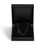 Goldkette als Schlangenkette in Gelbgold 750 / 18K, 60 cm lang, 0,8 mm breit, Gewicht ca. 3.7 g.