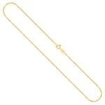 Goldkette als Schlangenkette in Gelbgold 585 / 14K, 42 cm lang, 1,1 mm breit, Gewicht ca. 4.5 g.