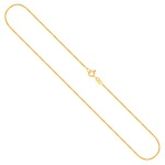 Goldkette als Schlangenkette in Gelbgold 585 / 14K, 70 cm lang, 1,1 mm breit, Gewicht ca. 7.4 g.