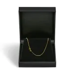 Goldkette als Schlangenkette in Gelbgold 585 / 14K, 60 cm lang, 1,1 mm breit, Gewicht ca. 6.4 g.