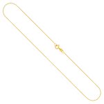 Goldkette als Schlangenkette diamantiert in Gelbgold 585 / 14K, 45 cm lang, 0,7 mm breit, Gewicht ca. 2.1 g.