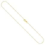 Goldkette als Schlangenkette diamantiert in Gelbgold 585 / 14K, 38 cm lang, 0,7 mm breit, Gewicht ca. 1.8 g.