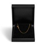 Goldkette als Schlangenkette diamantiert in Gelbgold 333 / 8K, 50 cm lang, 0,8 mm breit, Gewicht ca. 2.7 g.