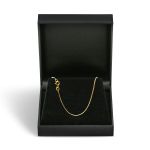 Goldkette als Schlangenkette diamantiert in Gelbgold 585 / 14K, 42 cm lang, 0,9 mm breit, Gewicht ca. 3.8 g.