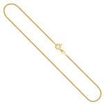 Goldkette als Schlangenkette diamantiert in Gelbgold 333 / 8K, 50 cm lang, 0,9 mm breit, Gewicht ca. 3.6 g.