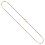 Goldkette als Tondakette in Gelbgold 585 / 14K, 42 cm lang, 0,8 mm breit, Gewicht ca. 2.7 g.