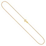 Goldkette als Tondakette in Gelbgold 585 / 14K, 40 cm lang, 0,8 mm breit, Gewicht ca. 2.6 g.
