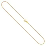 Goldkette als Tondakette in Gelbgold 585 / 14K, 40 cm lang, 0,8 mm breit, Gewicht ca. 2.6 g.