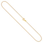Goldkette als Tondakette in Gelbgold 585 / 14K, 34 cm lang, 0,8 mm breit, Gewicht ca. 2.3 g.
