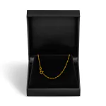 Goldkette als Singapurkette in Gelbgold 333 / 8K, 60 cm lang, 1,4 mm breit, Gewicht ca. 1.9 g.