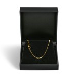 Goldkette als Singapurkette in Gelbgold 375 / 9K, 70 cm lang, 1,8 mm breit, Gewicht ca. 3.7 g.