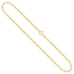 Goldkette als Singapurkette in Gelbgold 375 / 9K, 42 cm lang, 1,8 mm breit, Gewicht ca. 2.2 g.