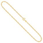 Goldkette als Singapurkette in Gelbgold 333 / 8K, 40 cm lang, 1,8 mm breit, Gewicht ca. 2 g.