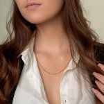 Goldkette als Singapurkette in Gelbgold 333 / 8K, 40 cm lang, 1,8 mm breit, Gewicht ca. 2 g.