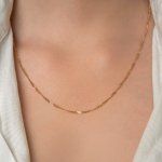 Goldkette als Singapurkette in Gelbgold 333 / 8K, 40 cm lang, 1,8 mm breit, Gewicht ca. 2 g.