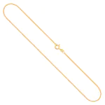 Goldkette als Ankerkette stirnseitig diamantiert in Gelbgold 585 / 14K, 45 cm lang, 1,3 mm breit, Gewicht ca. 4.1 g.