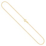 Goldkette als Ankerkette stirnseitig diamantiert in Gelbgold 585 / 14K, 50 cm lang, 1,3 mm breit, Gewicht ca. 4.5 g.
