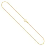 Goldkette als Ankerkette stirnseitig diamantiert in Gelbgold 585 / 14K, 50 cm lang, 1,3 mm breit, Gewicht ca. 4.5 g.